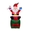 Giant Inflatable Snowman Airblown Santa Color LED Lighted